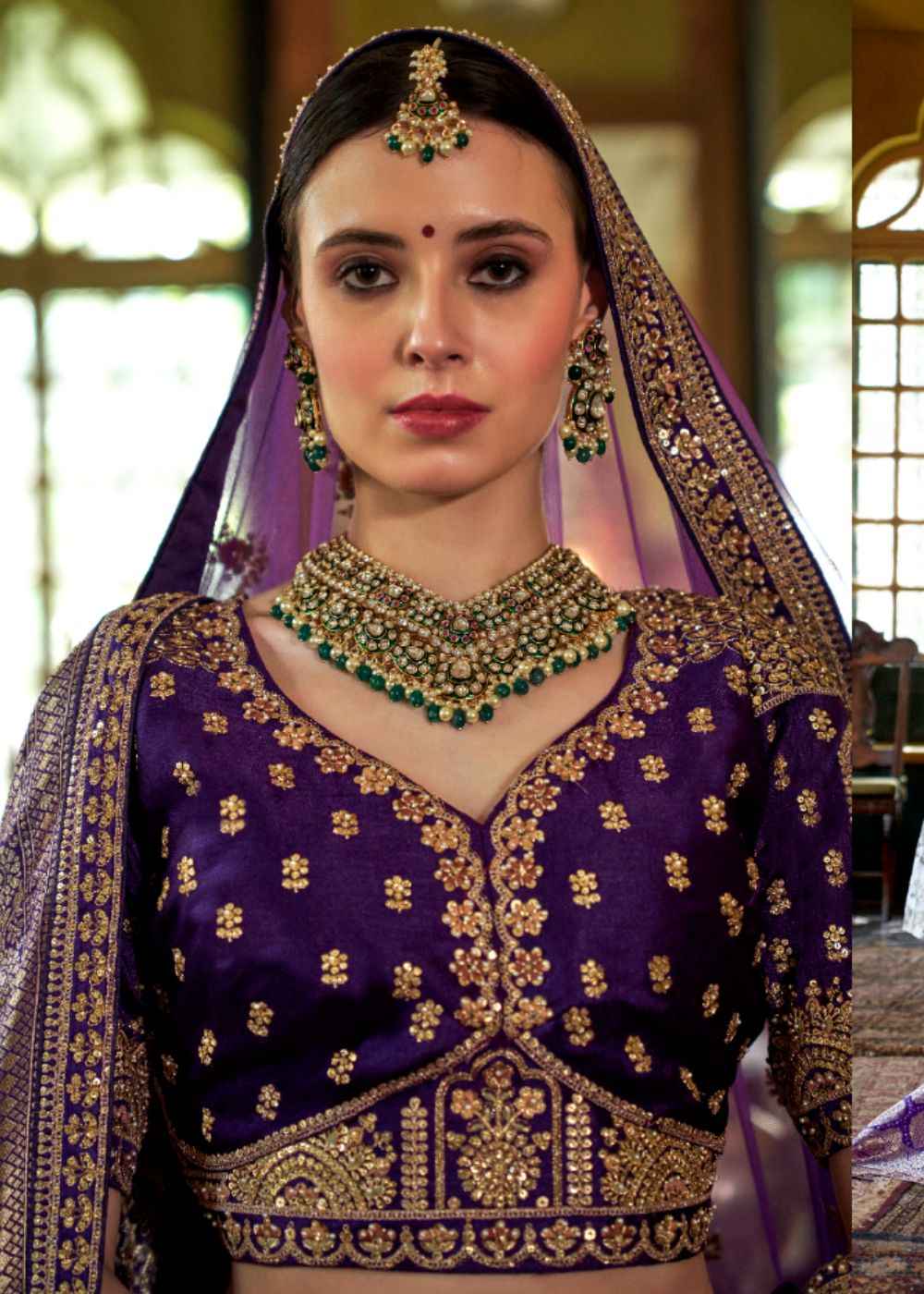Royal Amethyst & Violet Charm Bridal Lehenga