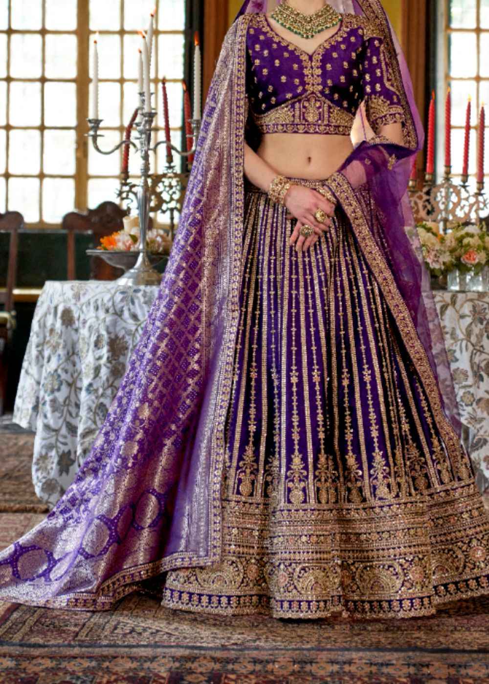 Royal Amethyst & Violet Charm Bridal Lehenga