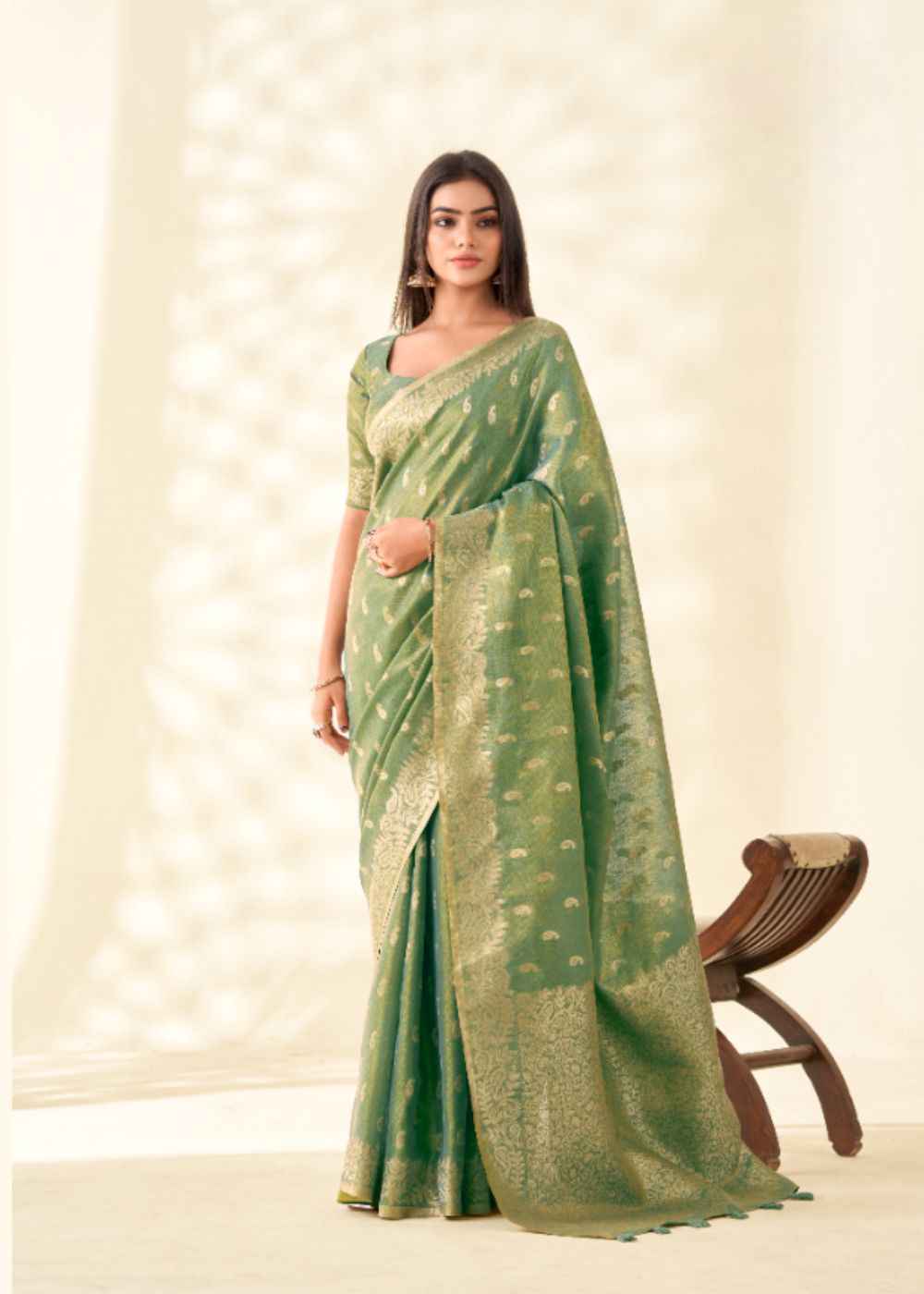 Kanvas Silk Enchanted Tissue Green Grace