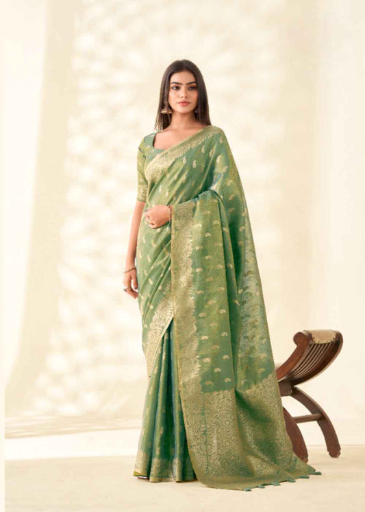 Kanvas Silk Enchanted Tissue Green Grace