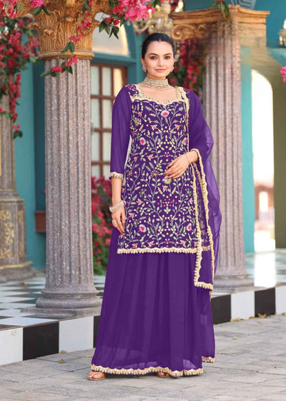 Royal Amethyst Charm Embroidered Set