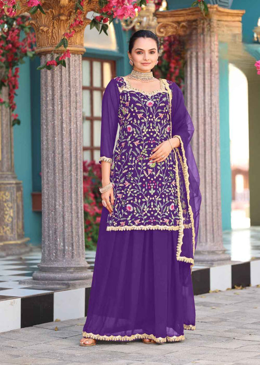 Royal Amethyst Charm Embroidered Set