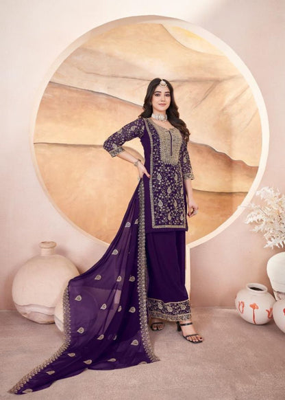 Jamuni Raag–Royal Purple Festive Suit Set : Ethnic Glam