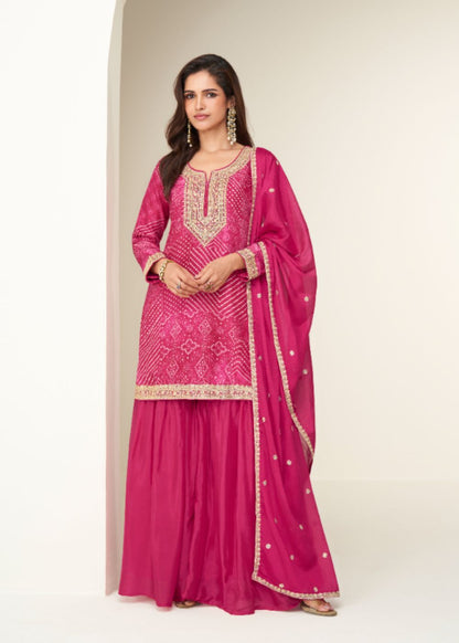 Rani Royale Chinnon Silk Sharara Suit