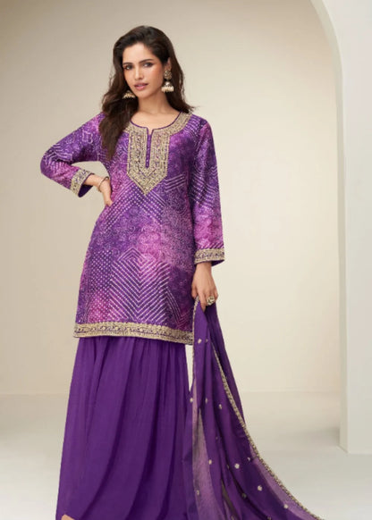 Royal Mystique Chinnon Silk Sharara Suit