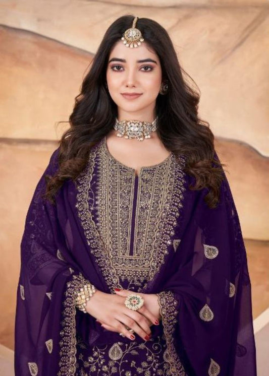 Jamuni Raag–Royal Purple Festive Suit Set : Ethnic Glam