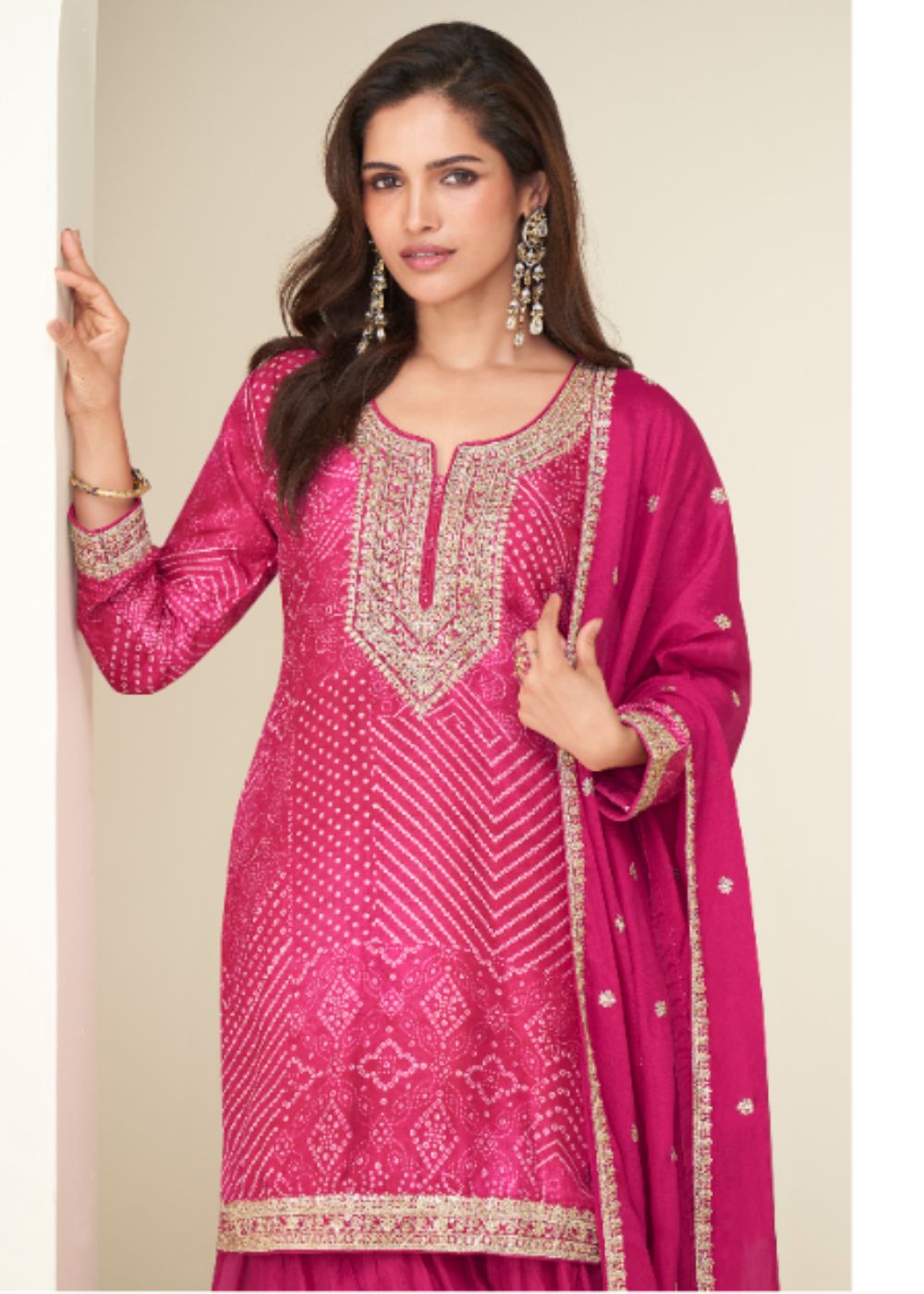Rani Royale Chinnon Silk Sharara Suit