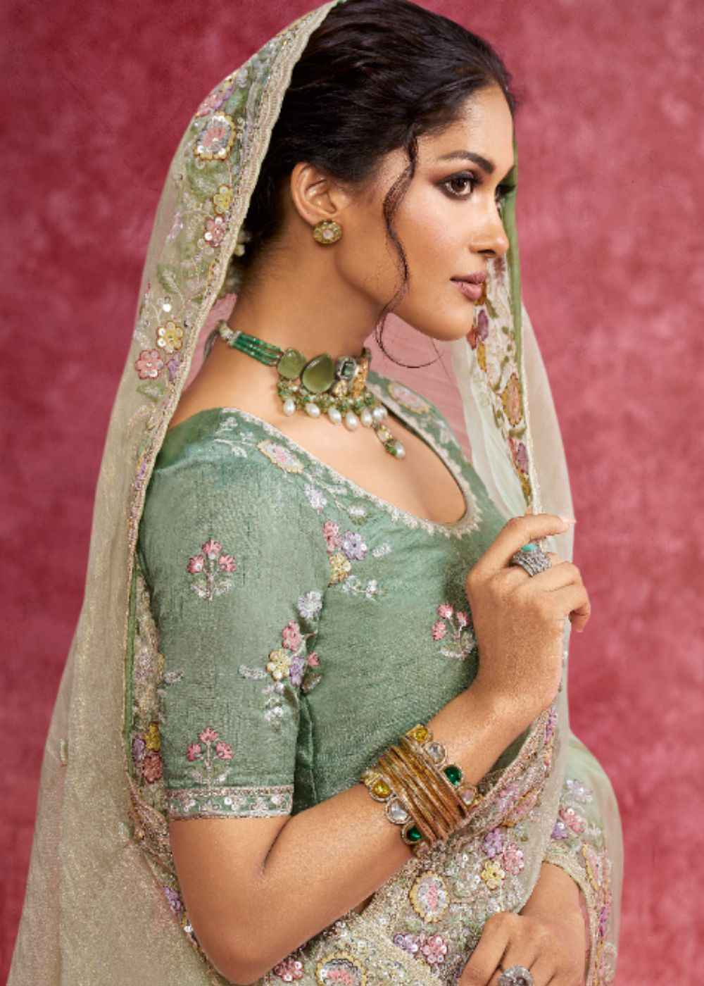 Mint Glow Pure Weave Saree