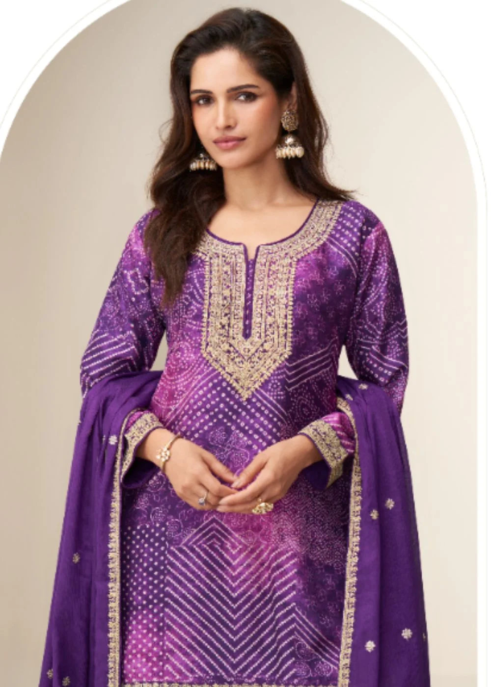 Royal Mystique Chinnon Silk Sharara Suit