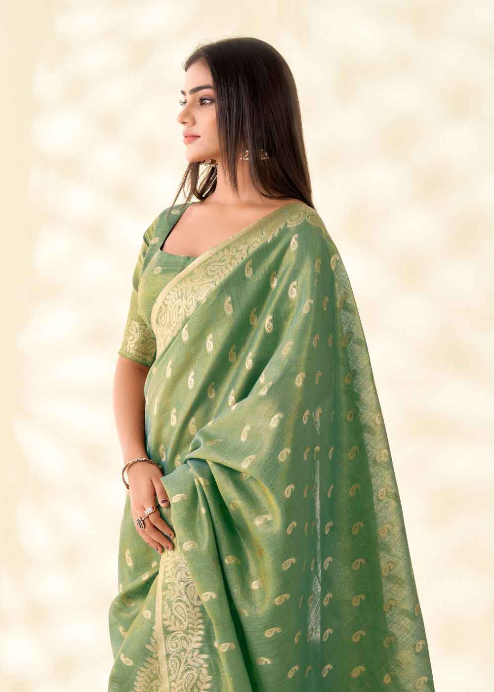 Kanvas Silk Enchanted Tissue Green Grace