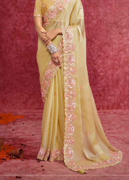 Sunbeam Lemon Galaxy Saree