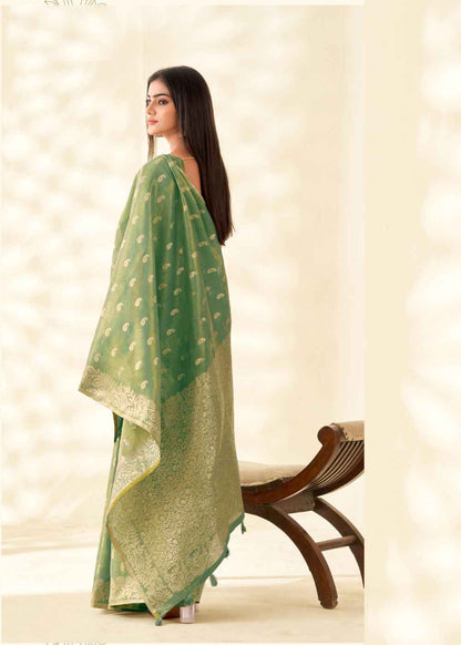 Kanvas Silk Enchanted Tissue Green Grace