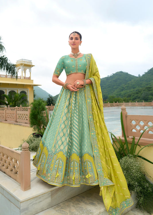 Rani Pink Heavy Silk Lehenga with Khatli Embroidery