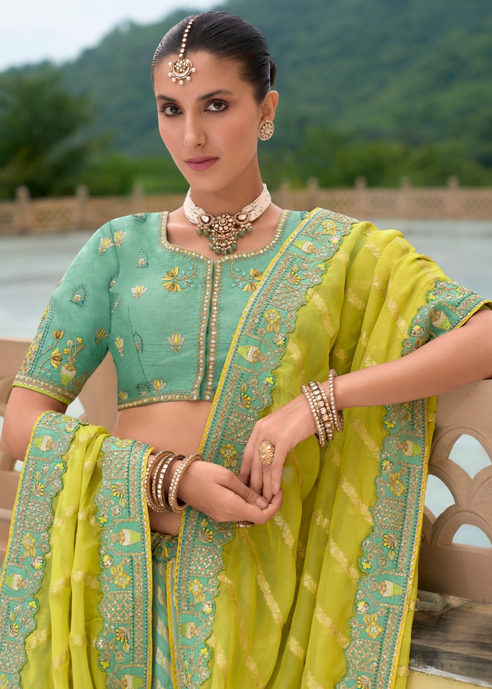 Rani Pink Heavy Silk Lehenga with Khatli Embroidery