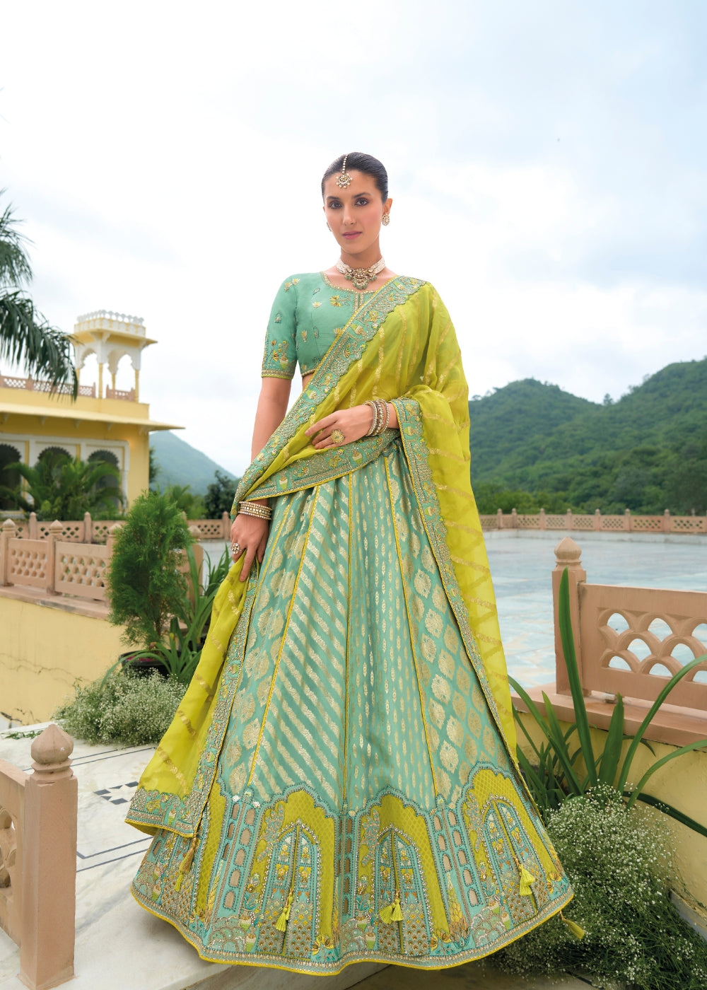Rani Pink Heavy Silk Lehenga with Khatli Embroidery