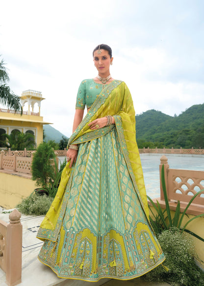 Rani Pink Heavy Silk Lehenga with Khatli Embroidery