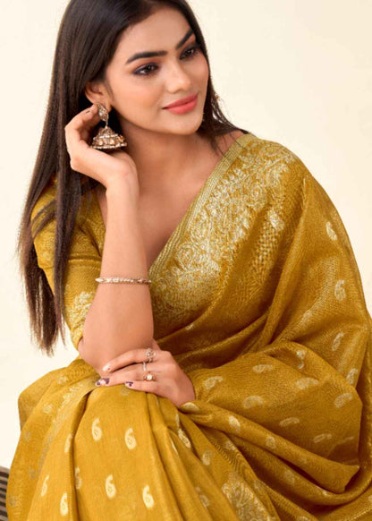 Kanvas Silk Majestic Tissue Mustard Charm