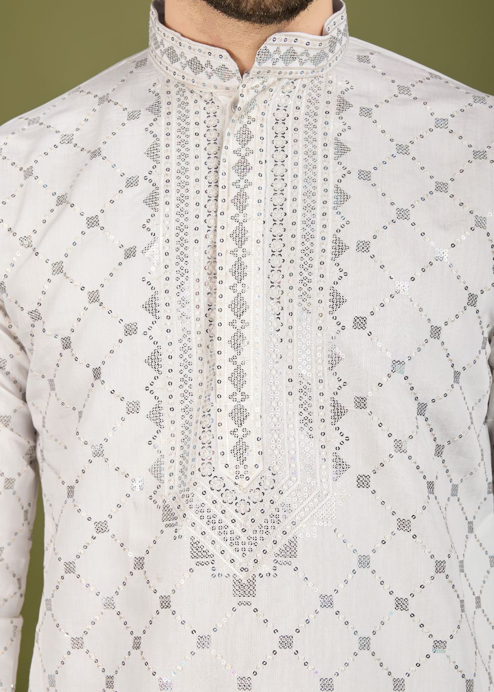 Royal White Viscose Embroidered Kurta with Dupatta